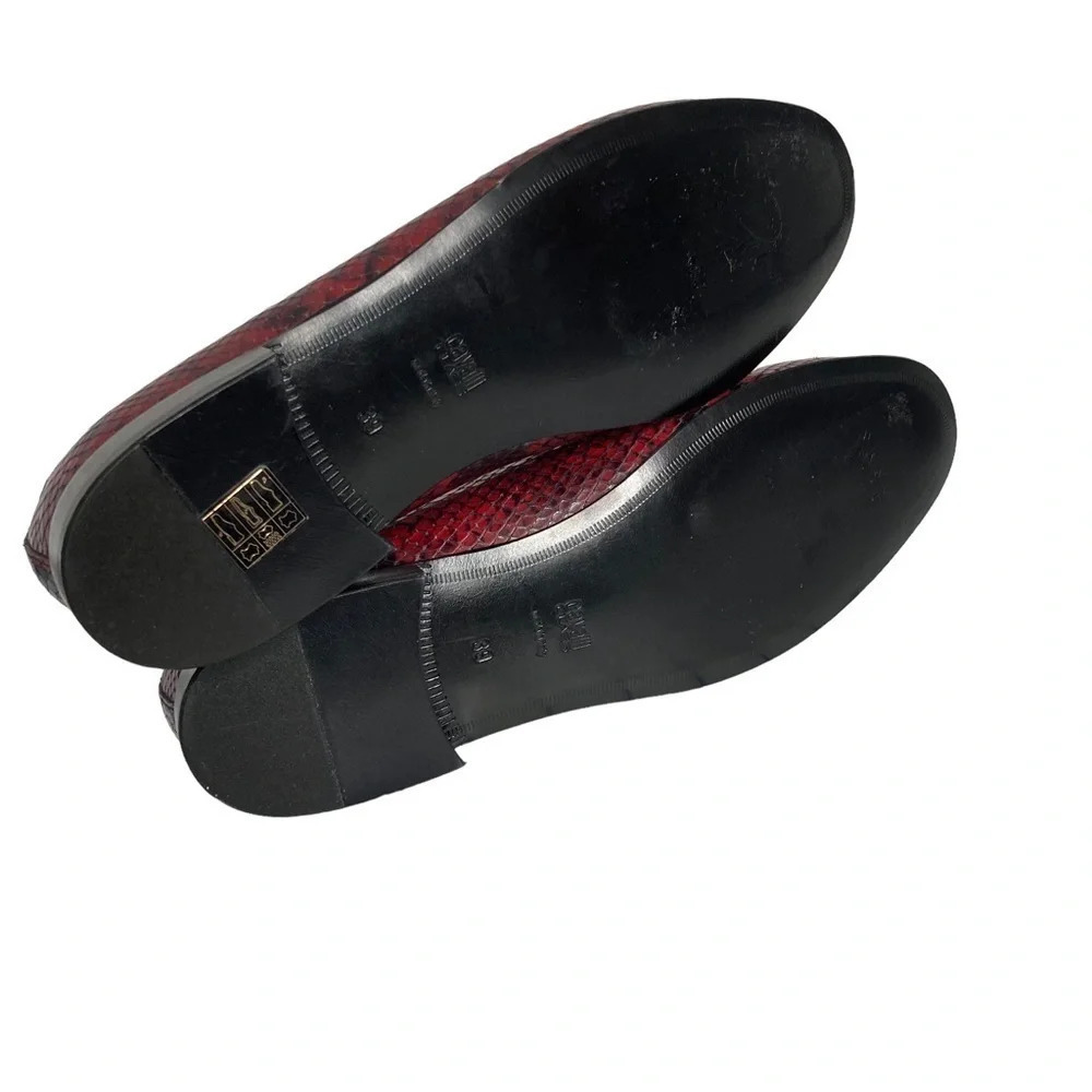 NWOT Roberto Cavalli Snakeskin Embossed Horsebit Leather Loafer Sz: 39 EU - Picture 9 of 10